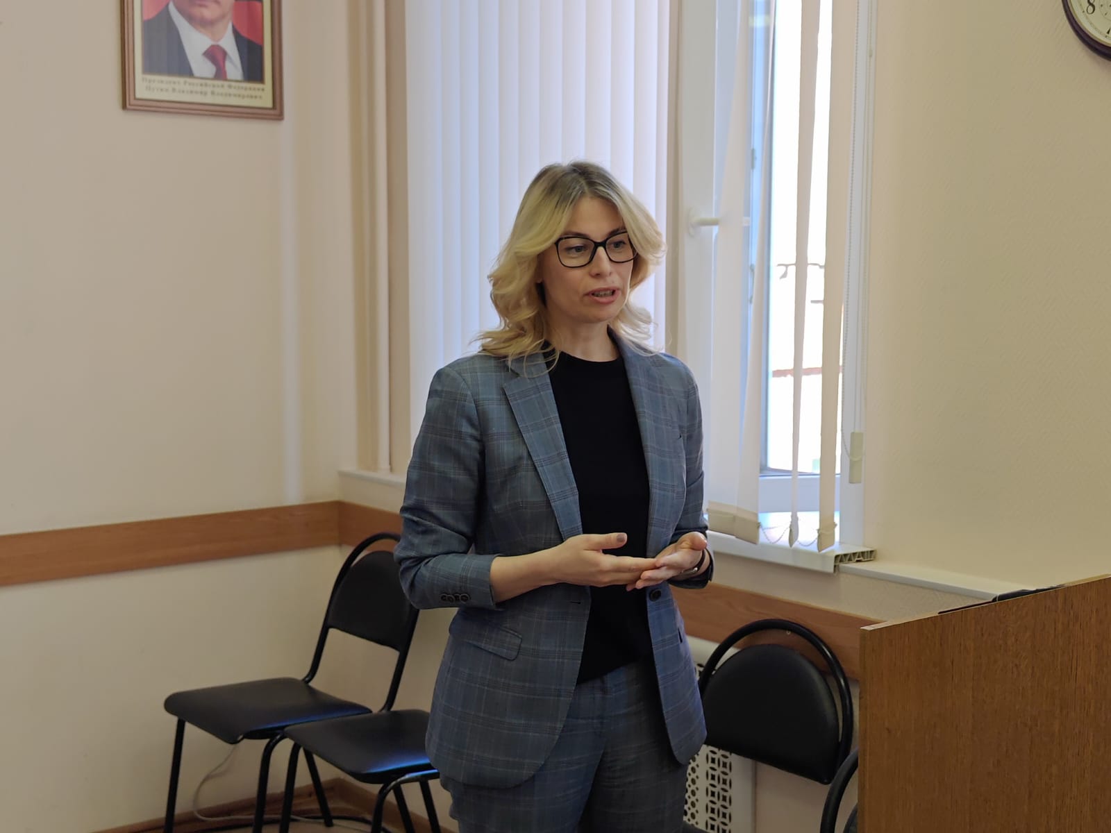 Наталья Евгеньевна Кондаурова, заместитель министра финансов Тульской области,  на встрече со студентами Тульского филиала РЭУ им. Г.В. Плеханова